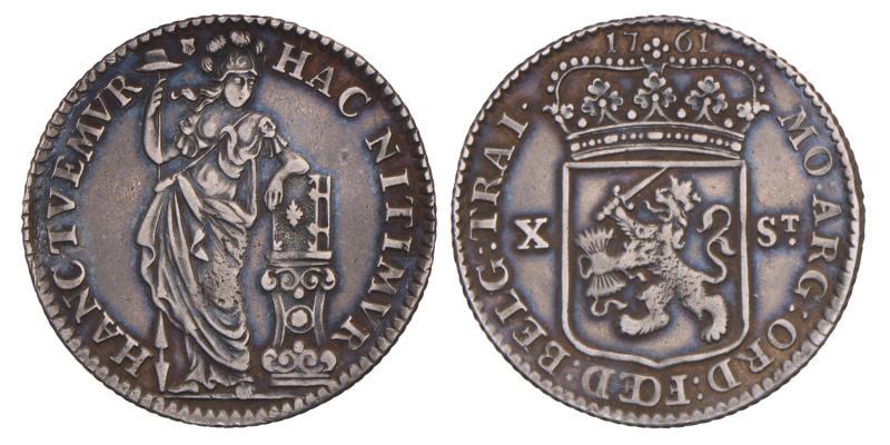 10 stuiver Utrecht 1761. Prachtig -.