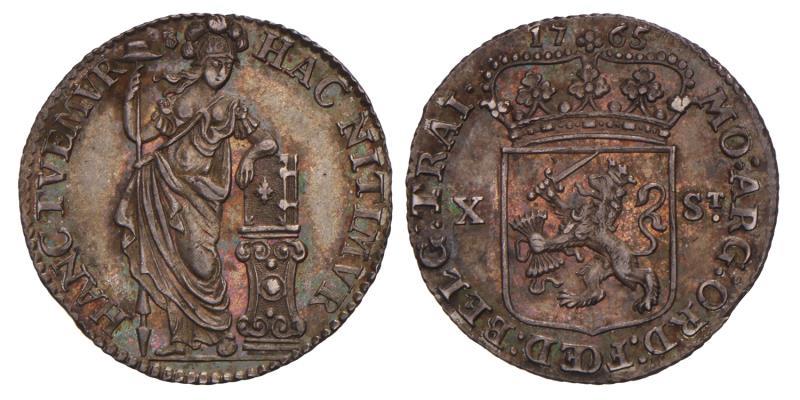 10 stuiver Utrecht 1765. Prachtig.
