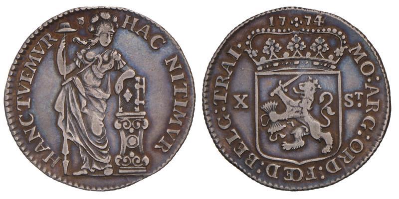 10 stuiver Utrecht 1774. Zeer Fraai / Prachtig.