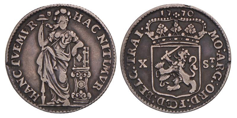 10 stuiver Utrecht 1770. Zeer Fraai.
