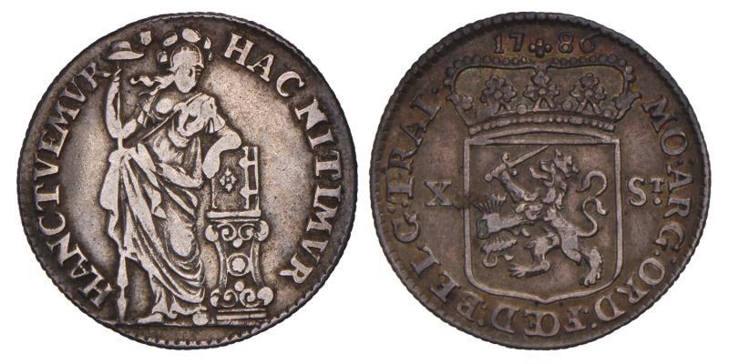 10 stuiver Utrecht 1786. Zeer Fraai.