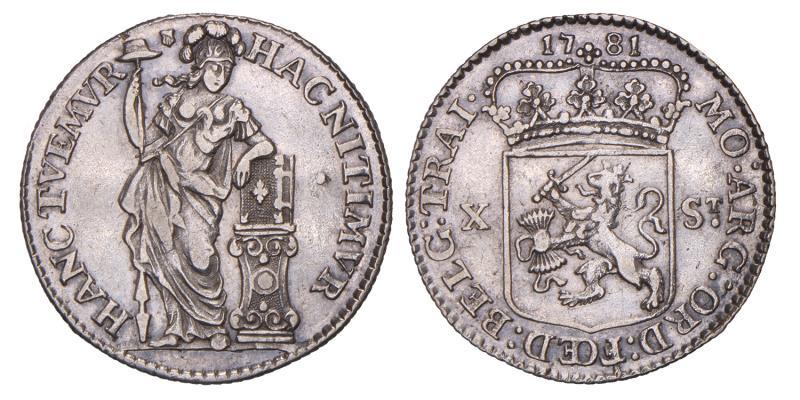 10 stuiver Utrecht 1781. Zeer Fraai / Prachtig.