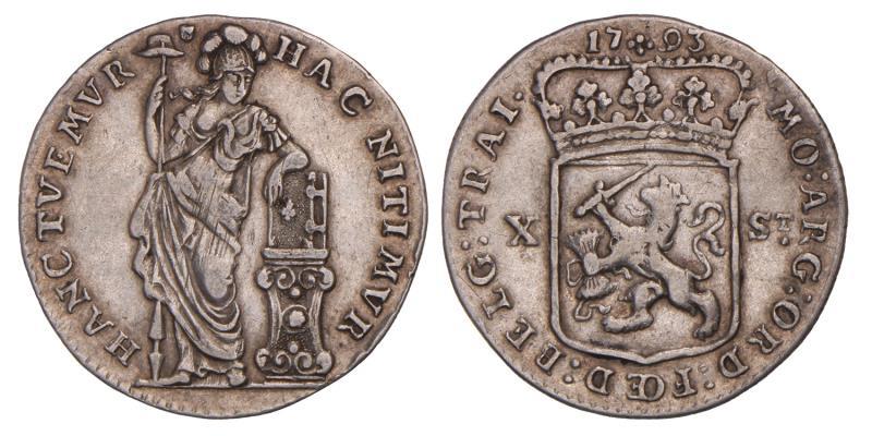 10 stuiver Utrecht 1793. Zeer Fraai.
