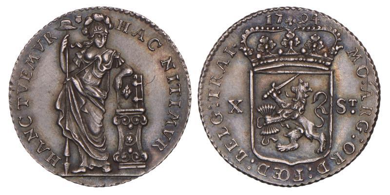 10 stuiver Utrecht 1794. FDC.