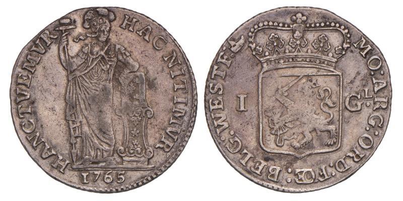 1 gulden West-Friesland 1765. Zeer Fraai.