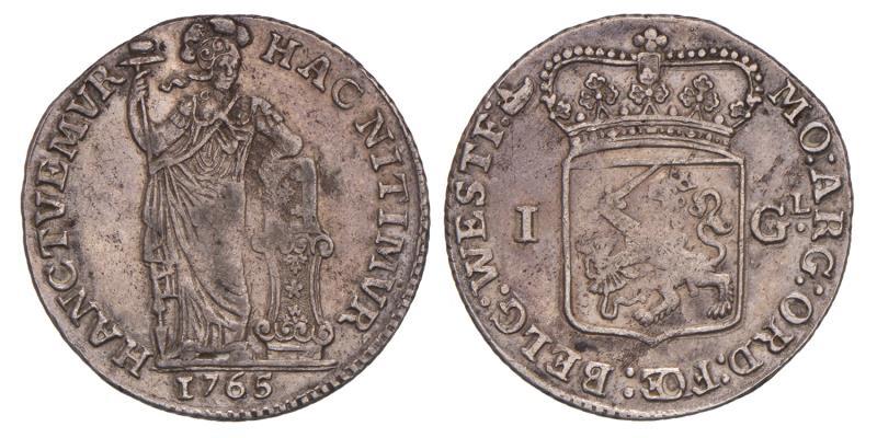 1 gulden West-Friesland 1765. Zeer Fraai.