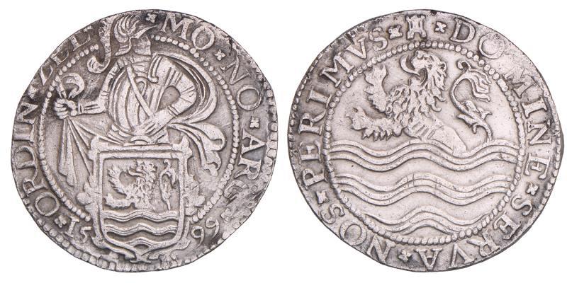 Leeuwendaalder (zwemmende leeuw) Zeeland 1599. Zeer Fraai / Prachtig.