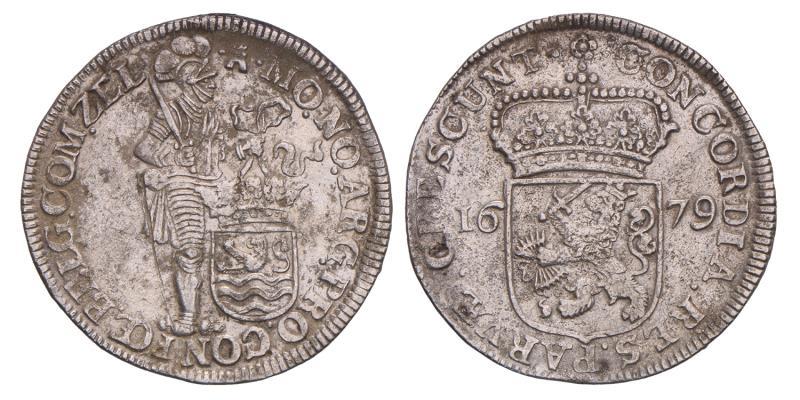 Zilveren dukaat Zeeland 1679. Zeer Fraai / Prachtig.