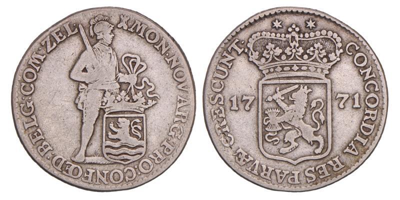 1/2 dukaat Zeeland 1771. Fraai / Zeer Fraai.