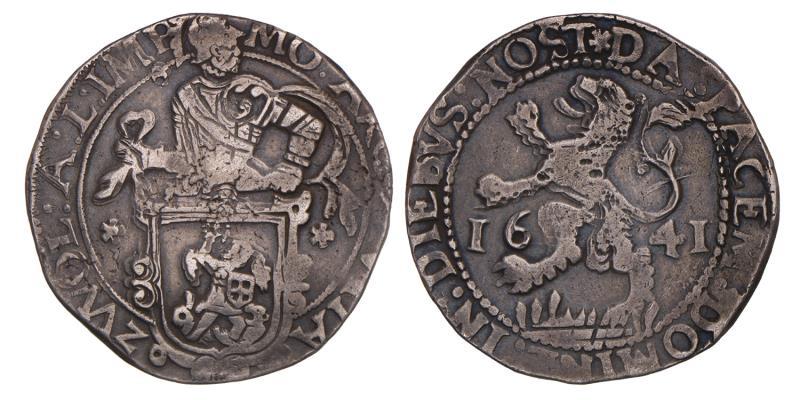 Leeuwendaalder Zwolle 1641. Zeer Fraai +.