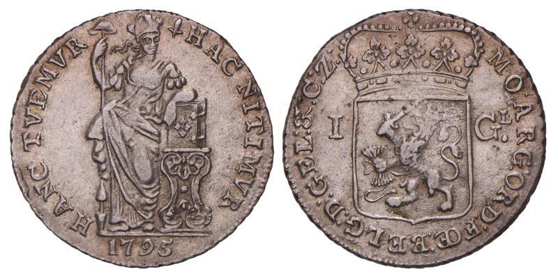 1 gulden Gelderland 1795. Zeer Fraai -.