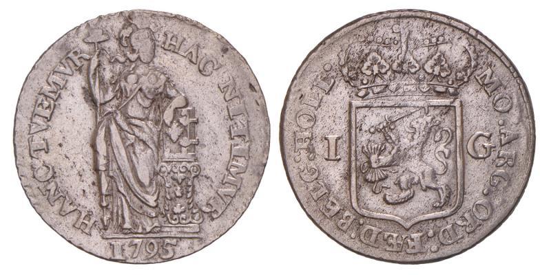 1 gulden Holland 1795. Fraai.
