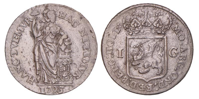 1 gulden Holland 1795. Fraai.