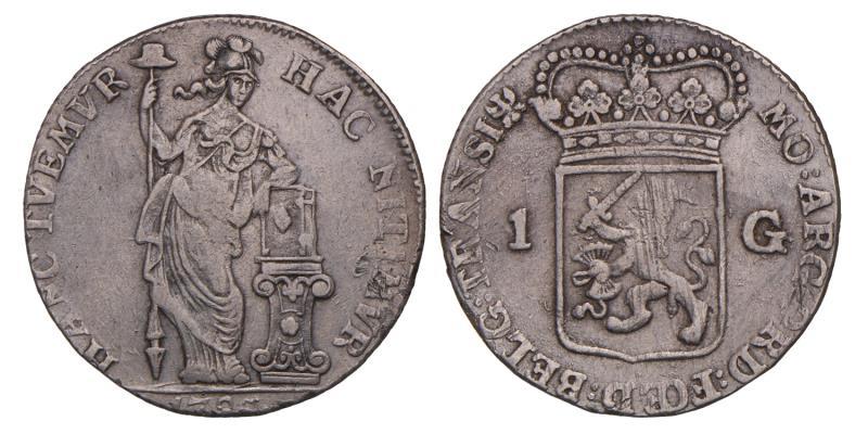 1 gulden Overijssel 1795. Fraai / Zeer Fraai.