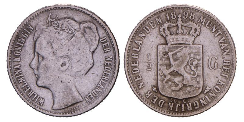  ½ gulden Wilhelmina 1898. Fraai.