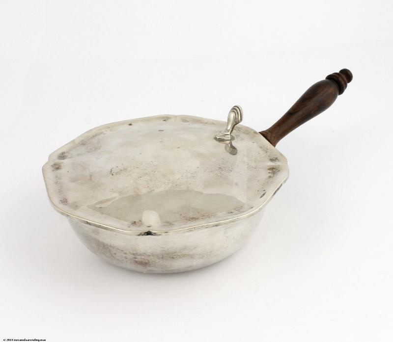 Zilveren Steelpan met houten handvat