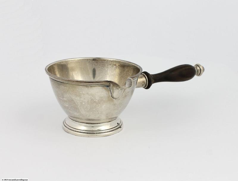 Zilveren Steelpan met houten handvat