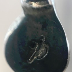 Miniatuur haardtang (18e eeuw?) zilver.