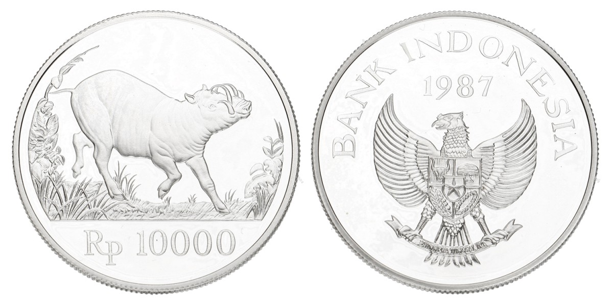 Indonesia. Republic. 10000 Rupiah 'WWF Collection'. 1987.