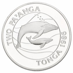 Tonga. Taufa'ahau Tupou IV. 2 Pa'anga 'WWF Collection'. 1986.