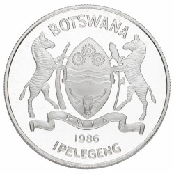 Botswana. Republic. 2 pula 'WWF Collection'. 1986.