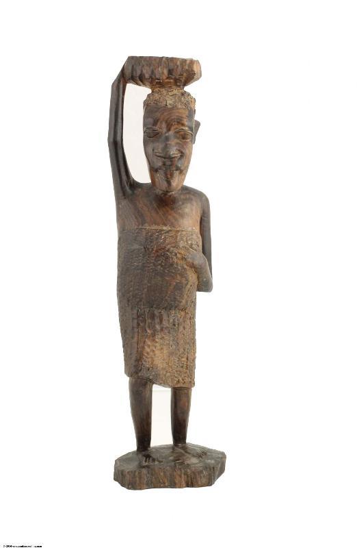 Afrikaanse gesneden houtsculptuur 35 cm.