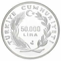 Turkey. Republic. 50000 Lira 'Endangered Wildife'. 1994.