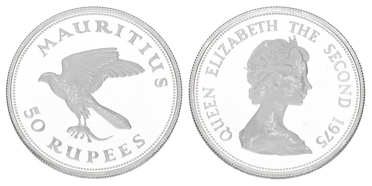 Mauritius. Elizabeth II. 50 Rupees 'Conservation series'. 1975.