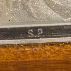 Scheepsminiatuur in vitrine "Japan, Seki Takehiko" zilver.