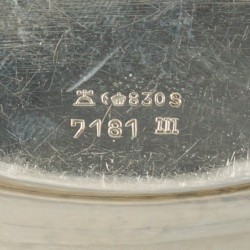 Bonbonmandje zilver.