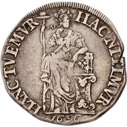 Halve 3 gulden. Friesland. 1696. VF 30.