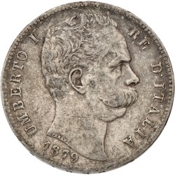 No reserve - Italy. Kingdom. Umberto I. 5 Lire. 1879 R.