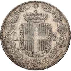 No reserve - Italy. Kingdom. Umberto I. 5 Lire. 1879 R.