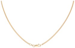 BWG 9K geelgouden gourmet collier met halve parel en diamant hanger.