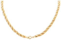 18K Geelgouden koord schakelcollier