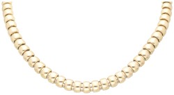 18K Geelgouden collier bezet met ca. 1.15 ct. diamant.