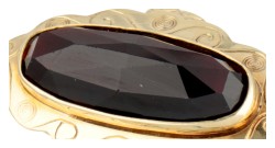 14K Geelgouden ring met granaat.