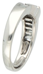 18K Witgouden demi-alliance ring bezet met ca. 1.17 ct. diamant.