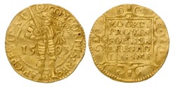 Gouden dukaat. Utrecht. 1593. AU details.