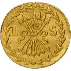Bezemstuiver - Afslag in goud. Utrecht. 1782. AU details.