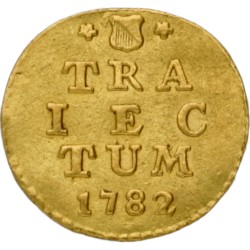 Bezemstuiver - Afslag in goud. Utrecht. 1782. AU details.