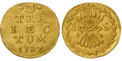 Bezemstuiver - Afslag in goud. Utrecht. 1782. AU details.