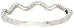 18K Witgouden bangle armband bezet met ca. 1.9 ct. diamant.