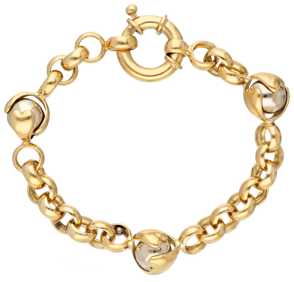 Italiaanse 18K geelgouden anker schakelarmband.