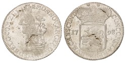 Zilveren dukaat. Zeeland. 1798. MS 62.