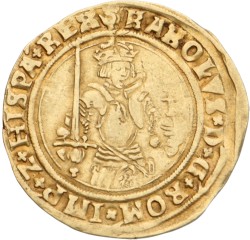 Gouden karolusgulden. Brabant. Antwerpen. Karel V. Z.j. (1506 - 1555). VF 35.