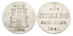 German states. Hamburg. Schilling. 1841.