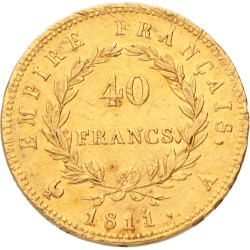 France. Empire. Napoleon. 40 Francs. 1811 A.