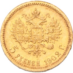 Russia. Empire. Nicholas II. 5 Roubles. 1902 AP.