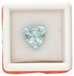 Gecertificeerde natuurlijke lichtblauwe trilliant cut aquamarijn 2.79 ct.